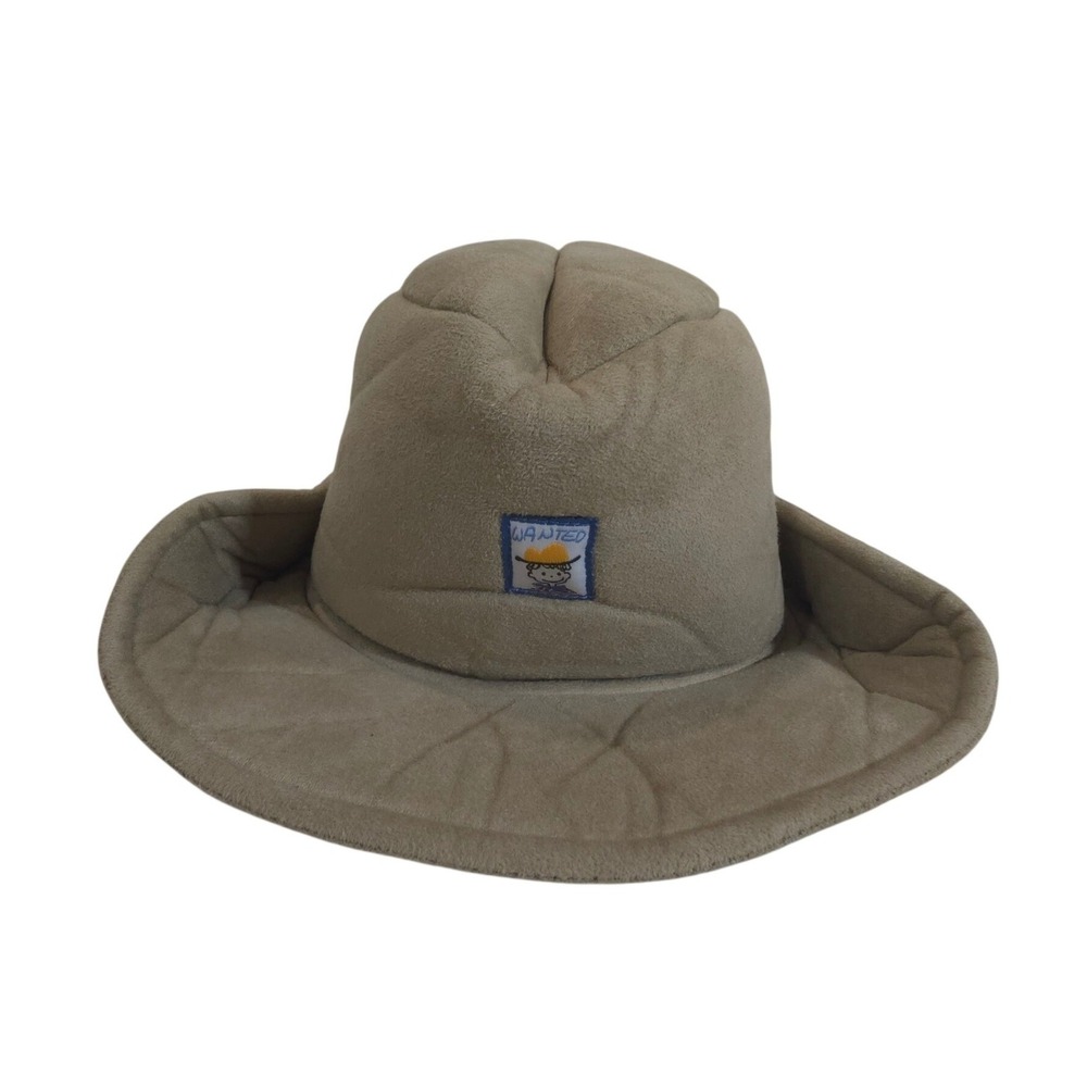 Vintage Toys R'Us Koala Baby Infant Cowboy Hat Tan Fleece Wanted Patch‎ 3-9M